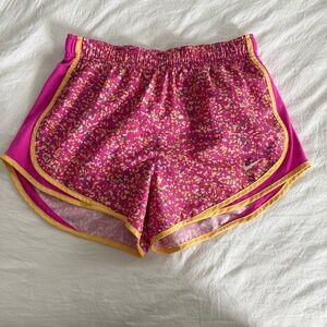 Nike Pink Floral Athletic Shorts
